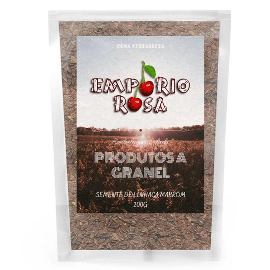 Semente De Linhaça Marrom Empório Rosa Granel 200g