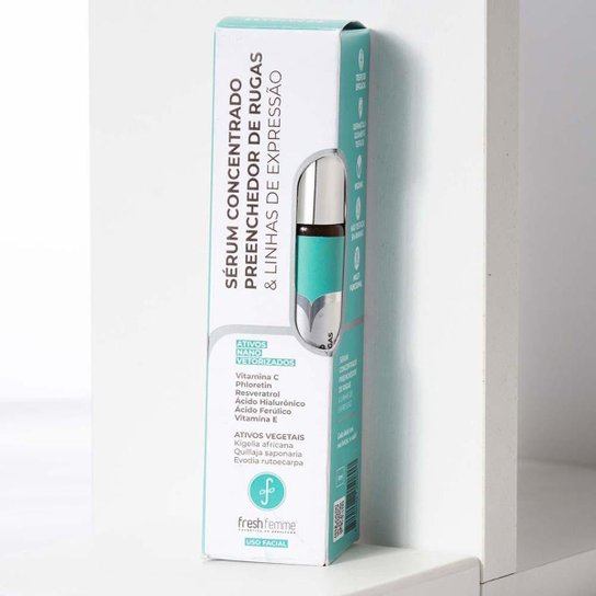 Sérum Facial Concentrado Preenchedor de Rugas & Linhas de Expressão Fresh Femme 10ml