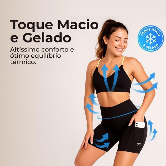 Short Academia Feminino Fitness com Bolso de Compressão Bermuda Feminino Corrida