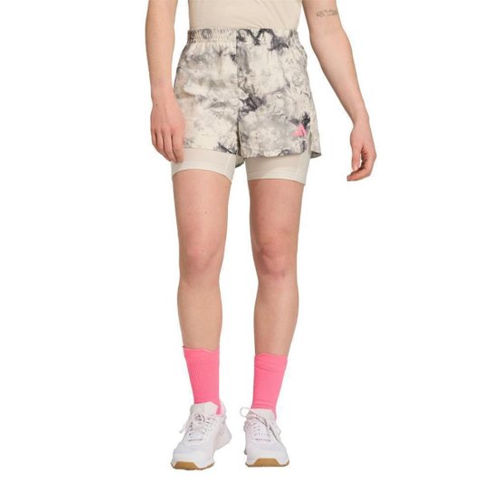 Short Adidas 2 Em 1 Own The Run Spray Dye Feminino