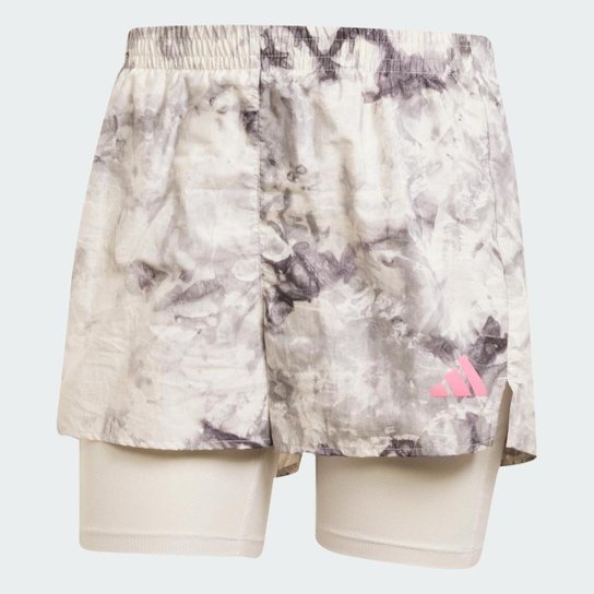 Short Adidas 2 Em 1 Own The Run Spray Dye Feminino