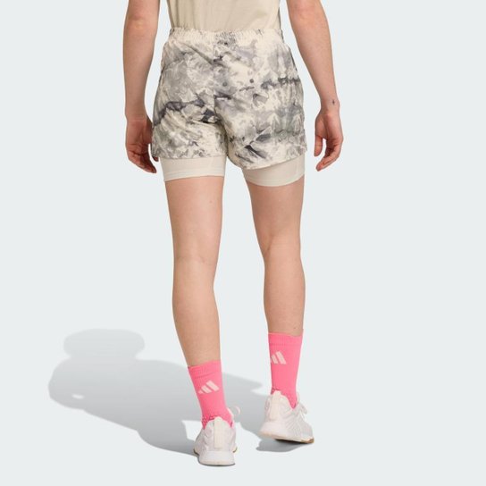 Short Adidas 2 Em 1 Own The Run Spray Dye Feminino