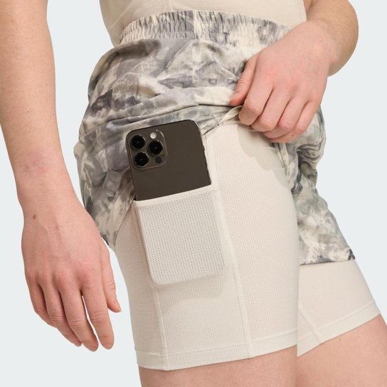 Short Adidas 2 Em 1 Own The Run Spray Dye Feminino