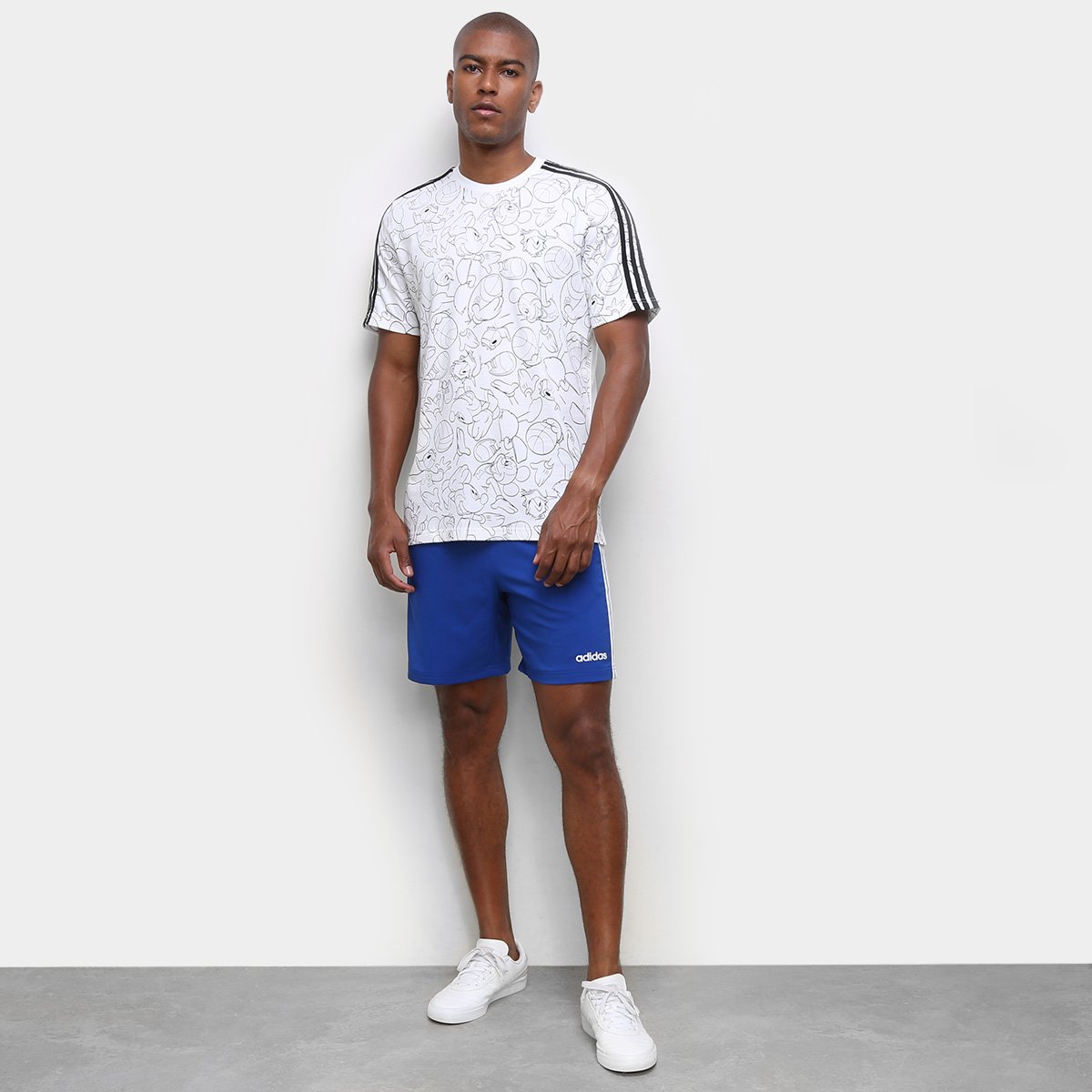Short Adidas E 3S Chelsea Masculino - Azul Royal+Branco | Allianz Parque  Shop