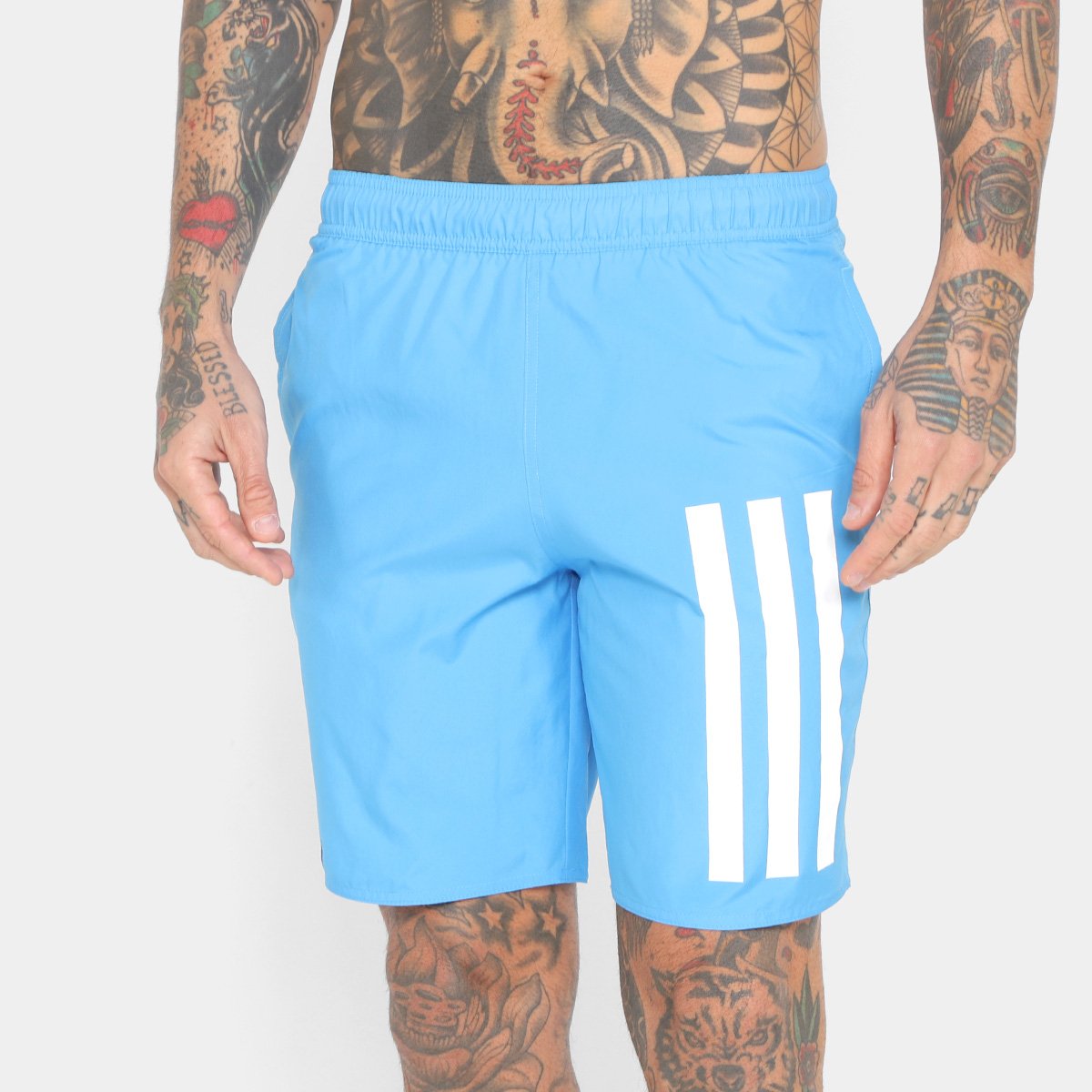 Short Adidas Natação Big Stripes Masculino | Allianz Parque Shop