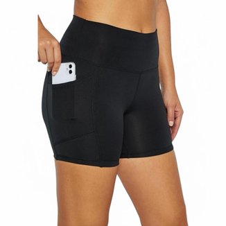 SHORT Bermuda Leg Legging LISO com BOLSO Suplex Reforçado Fitness Academia Yoga 1053