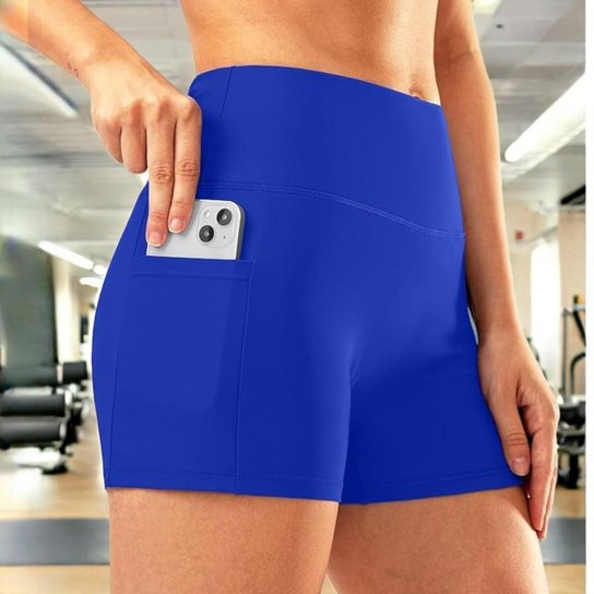 SHORT Bermuda Leg Legging LISO com BOLSO Suplex Reforçado Fitness Academia Yoga 1053