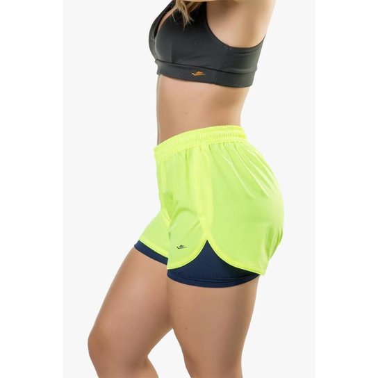 Short Elite Feminino Fitness Com Shorts Interno Running