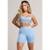 Short Feminino Bolsos Cintura Alta Fitness Academia Jacquard Mvb Modas - Azul