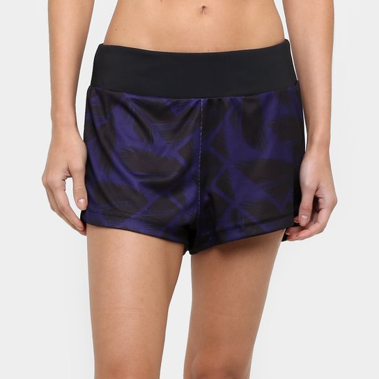 Short Fila Europad Printed FXT Feminino - Roxo+Preto