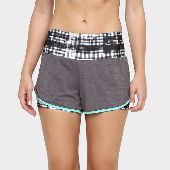 Short Live Pure Flow Feminino - Cinza+Preto