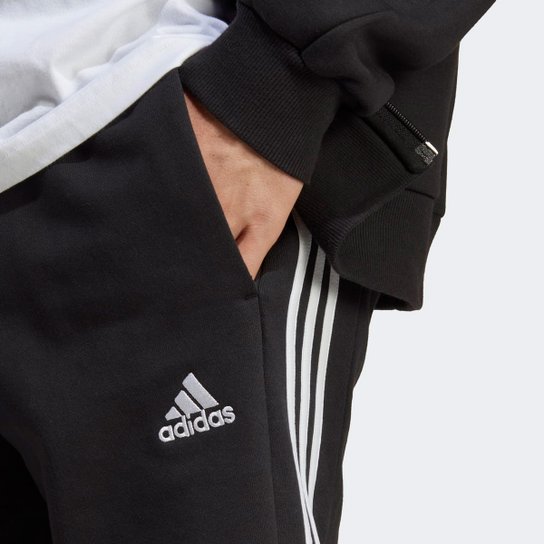 Short Moletinho Adidas Essentials 3 Listras Masculino