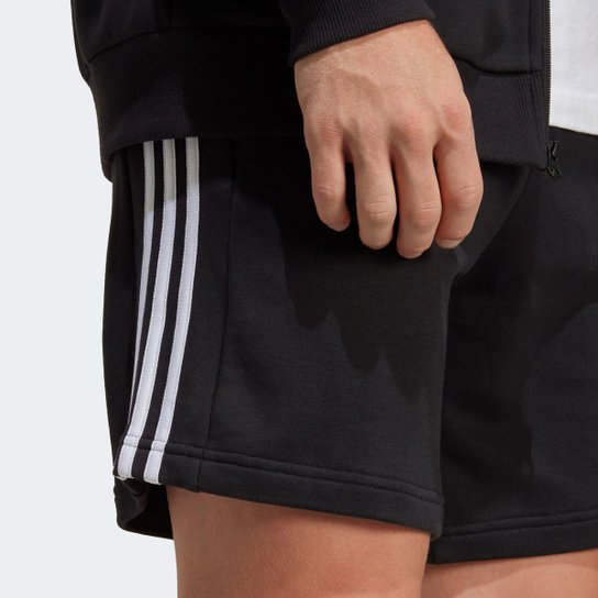 Short Moletinho Adidas Essentials 3 Listras Masculino