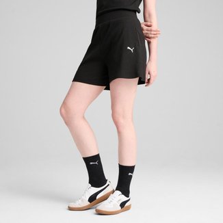 Short Puma Ess Elevated 5" High-Rise Rib Feminino