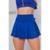Short Saia Babado Suplex Feminino Fitness Academia WOLFOX - Azul Royal