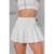 Short Saia Babado Suplex Feminino Fitness Academia WOLFOX - Branco