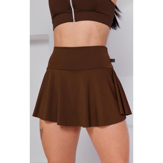 Short Saia Babado Suplex Feminino Fitness Academia WOLFOX