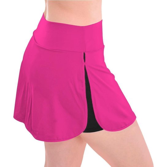 Short Saia Microfibra Sem Transparência Leg Legging Moda Evangélica Bermuda Fitness Academia