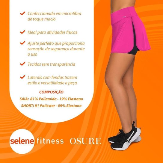 Short Saia Microfibra Sem Transparência Leg Legging Moda Evangélica Bermuda Fitness Academia