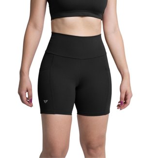 Shorts Academia Fitness Corrida Feminino Com Bolsos Cós Alto