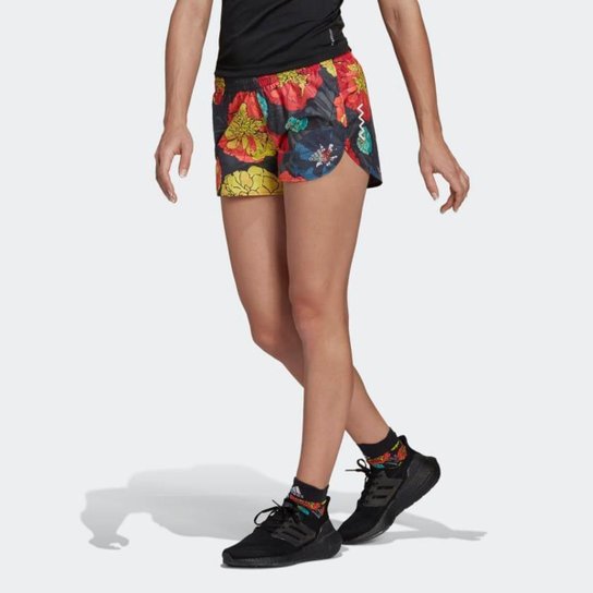 Shorts Adidas Corrida Run Fast Flower Feminino
