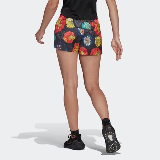 Shorts Adidas Corrida Run Fast Flower Feminino