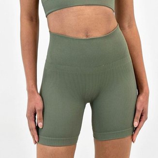 Shorts Lupo Canelado Seamless Curto Feminino