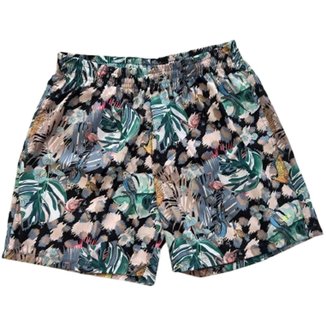 Shorts Mosa Praia Elite Pássaros Masculino - Preto e Areia Preto E Areia M