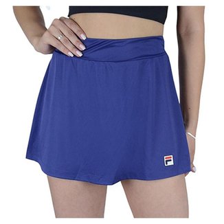 Shorts Saia Feminino Fila Tennis Azul Carbono - F12TN00