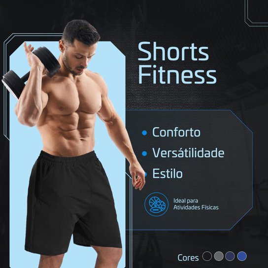 Shorts Sall Sports Fitness Básico Masculino