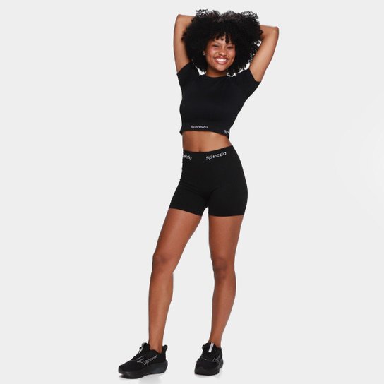 Shorts Speedo Cintura Alta Feminino