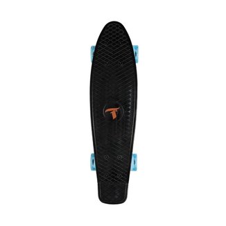 Skate Traxart Mini Cruiser Preto Com Rodas de Led 59 mm