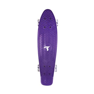 Skate Traxart Mini Cruiser Roxo Com Rodas de Led 59 mm