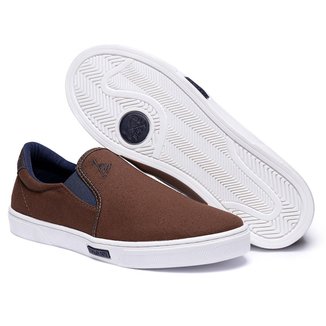 Slip On Tênis Masculino Calce Fácil Lona Polo Joy Casual
