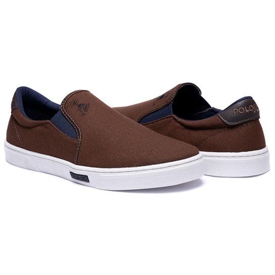 Slip On Tênis Masculino Calce Fácil Lona Polo Joy Casual