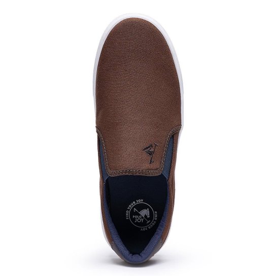 Slip On Tênis Masculino Calce Fácil Lona Polo Joy Casual