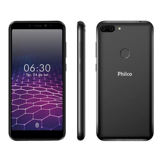 Smartphone Philco PCS01 64GB 4G Octa-Core - 4GB RAM Tela 5,45” Câm. Dupla + Selfie 5MP