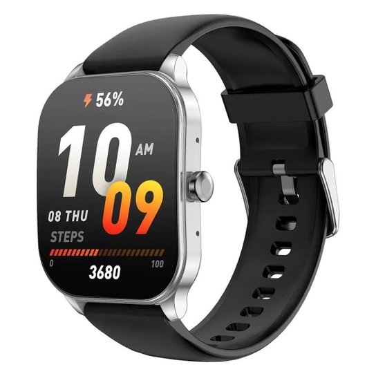 Smartwatch Amazfi Pop 3S Redes Sociais Saúde e Esportes Preto