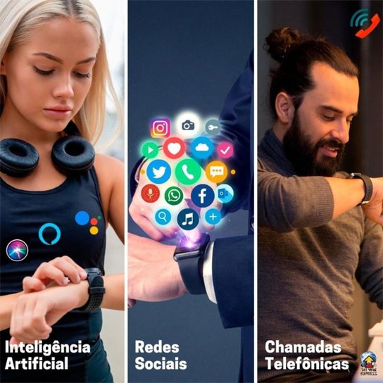 Smartwatch Relógio W59 47mm Lançamento 2023 Android iOS Bluetooth Masculino Feminino Gps Nfc