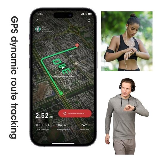 Smartwatch Relógio W59 47mm Lançamento 2023 Android iOS Bluetooth Masculino Feminino Gps Nfc