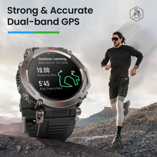 Smartwatch T-Rex Ultra Amazfi GPS Amoled 1.3" Militar 3