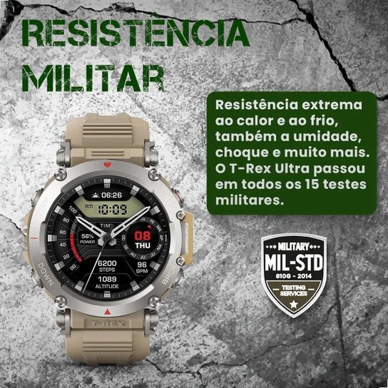 Smartwatch T-Rex Ultra Amazfi GPS Amoled 1.3" Militar 3