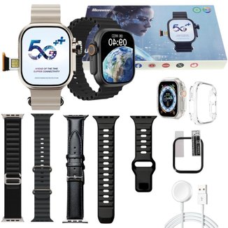 Smartwatch Ultra 3 Ai Chip 5g Câmera 16gb Kit 4 Pulseiras Relogio Inteligente Lançamento