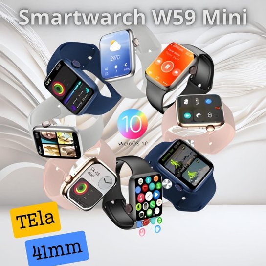 Smartwatch W59 Pro Original Microwear Kit C/2 Pulseiras Pelicula Case Masculino Feminino 41mm Gps