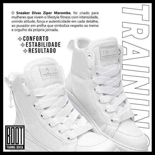 Sneaker Bota Casual Fitness Zíper Maromba Boot Training Brasil