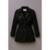 Sobretudo Feminino Jaquetão De Frio Grosso Forrado Blazzer com Bolsos Cintos e Fivelas - Preto