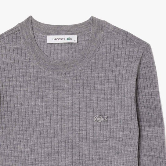 Suéter Lacoste De Gola Olímpica De Malha Merino 3D Lacoste Feminino