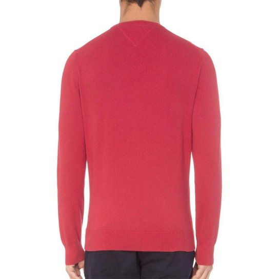 Suéter Tommy Hilfiger Manga Longa Tricot Wcc Signature Azul