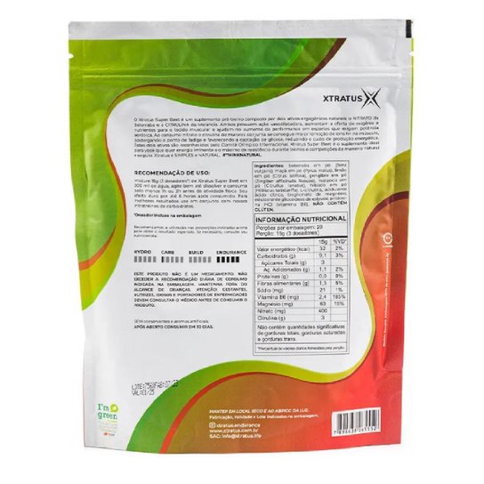 Super Beet Xtratus Pré-treino Com Nitrato E Citrulina - 300g