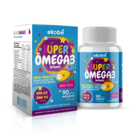 Super Ômega 3 Infantil 90 Cápsulas Mastigavéis Ekobé